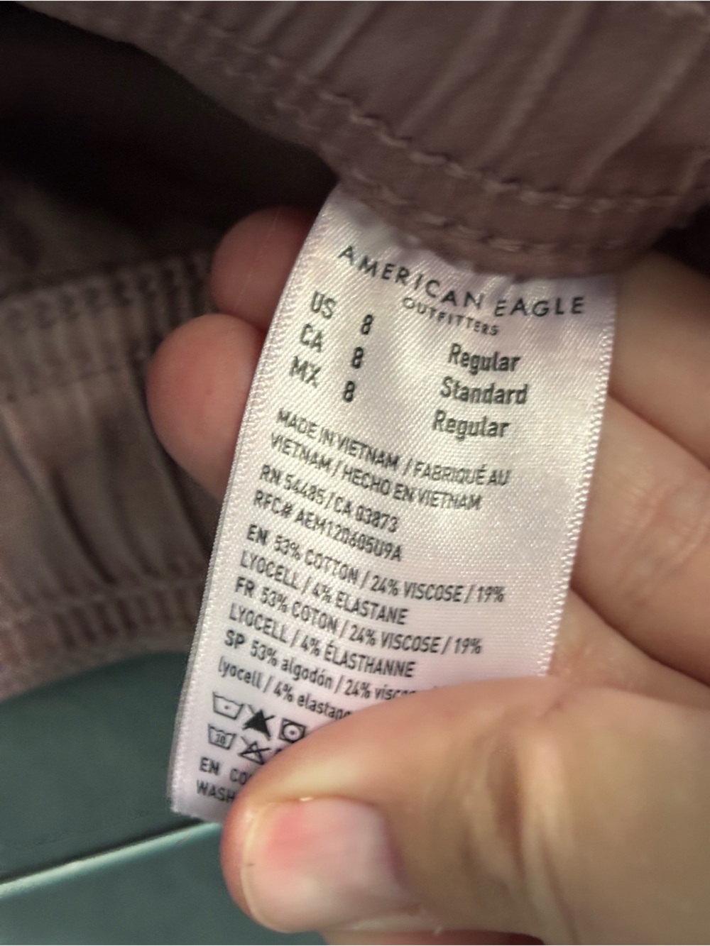American Eagle Pink Utility Jogger Pants Size 8 Drawstring - Picture 8 of 12